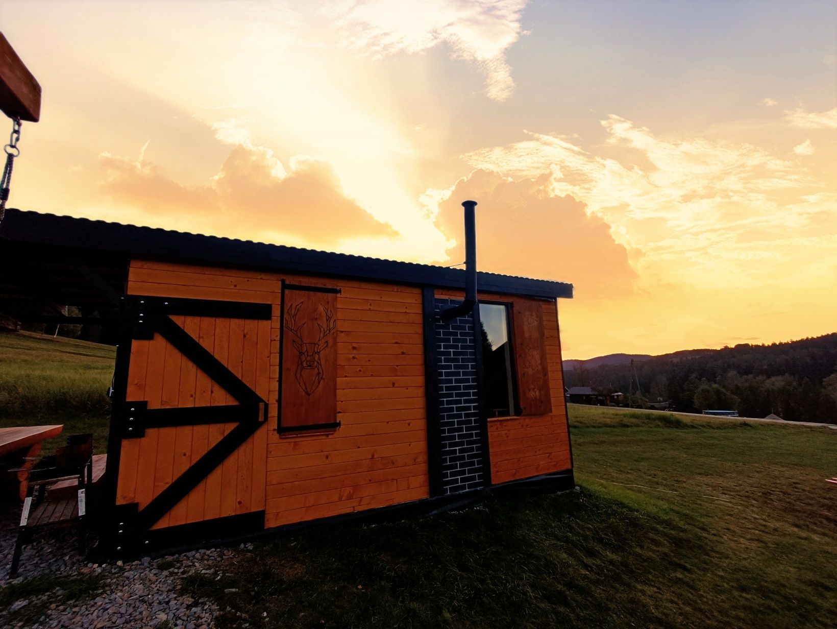 Domek wynajem wolny od 25-29.08 , sauna, jacuzzi Leśna Zagroda