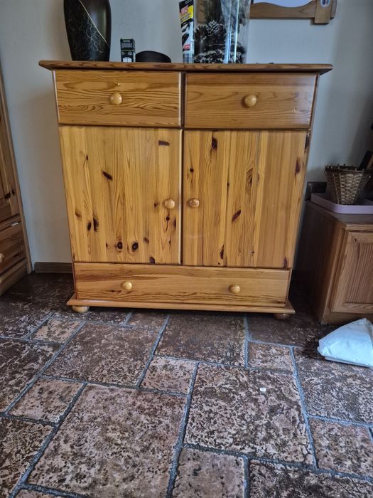 Komoda sosnowa, lite drewno