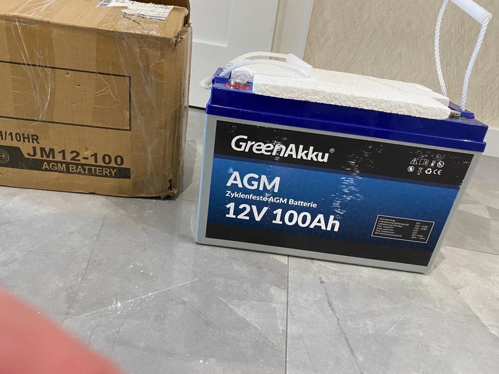 Продам аккумуляторную батарею AGM 12V 100Ah GreenAkku