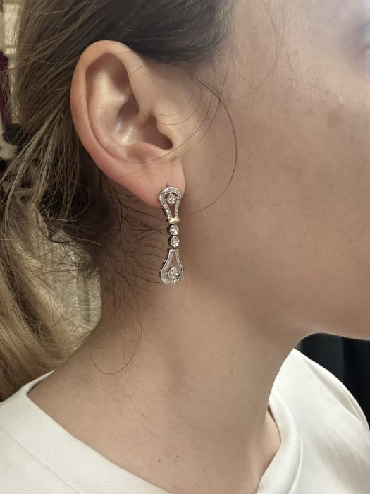 Серьги з брильянтами 585 проба
