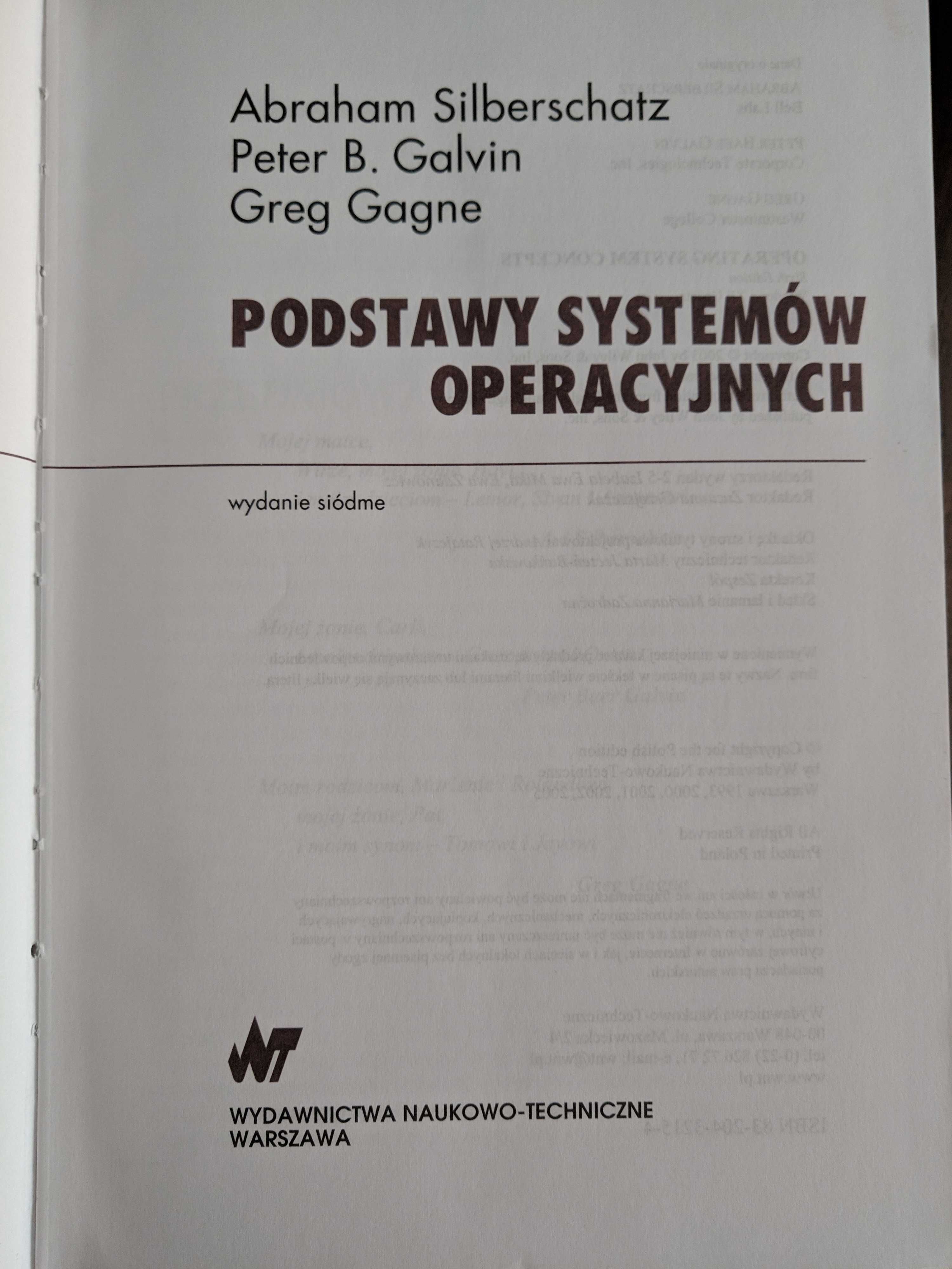 Podstawy Systemów Operacyjnych - Silberschatz, Galvin, Gagne