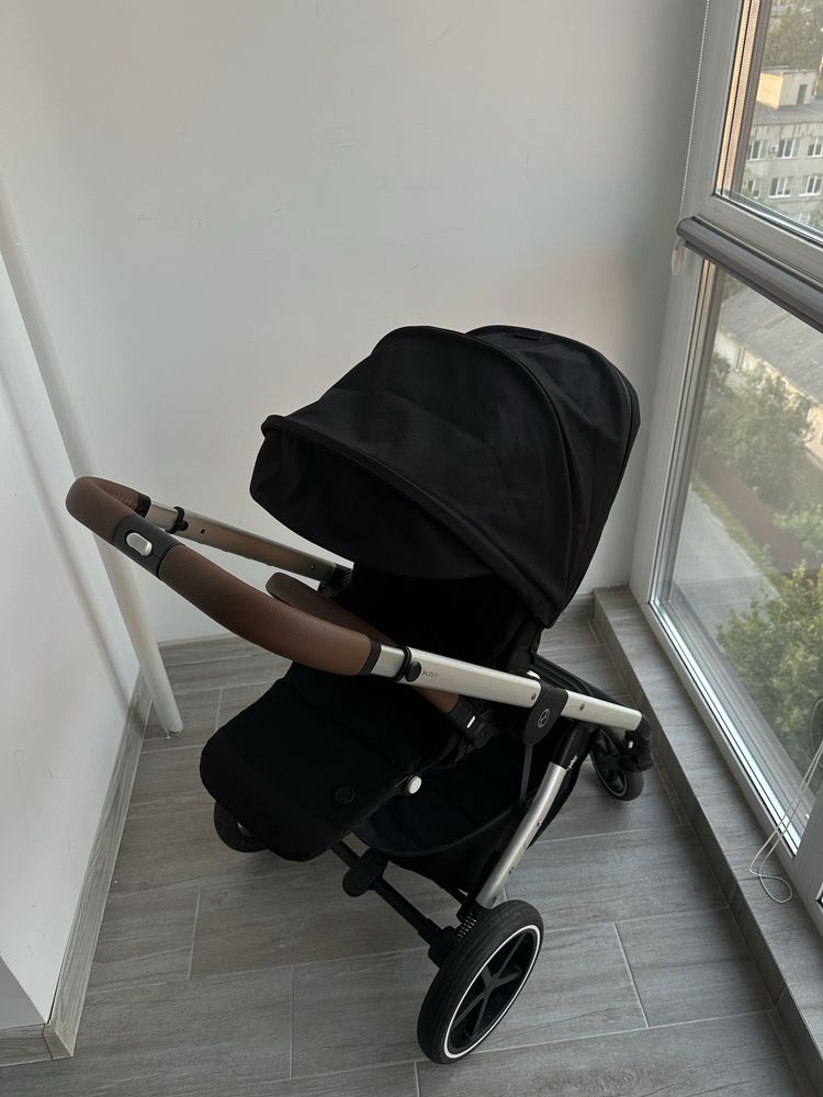 Прогулянкова коляска cybex balios s lux black чорна