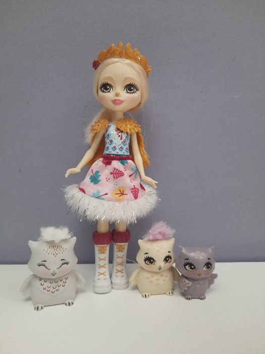 Lalka Enchantimals zwierzakiem (sowa]