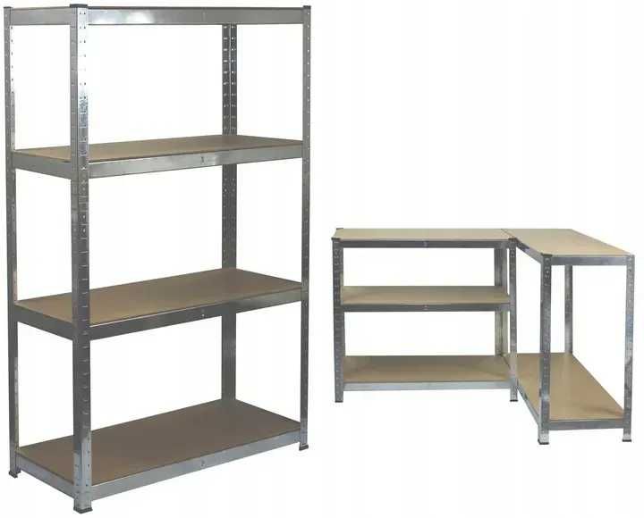 Набор из 2-х металлических стеллажей (150 x 70 x 30 см) на  4 полки