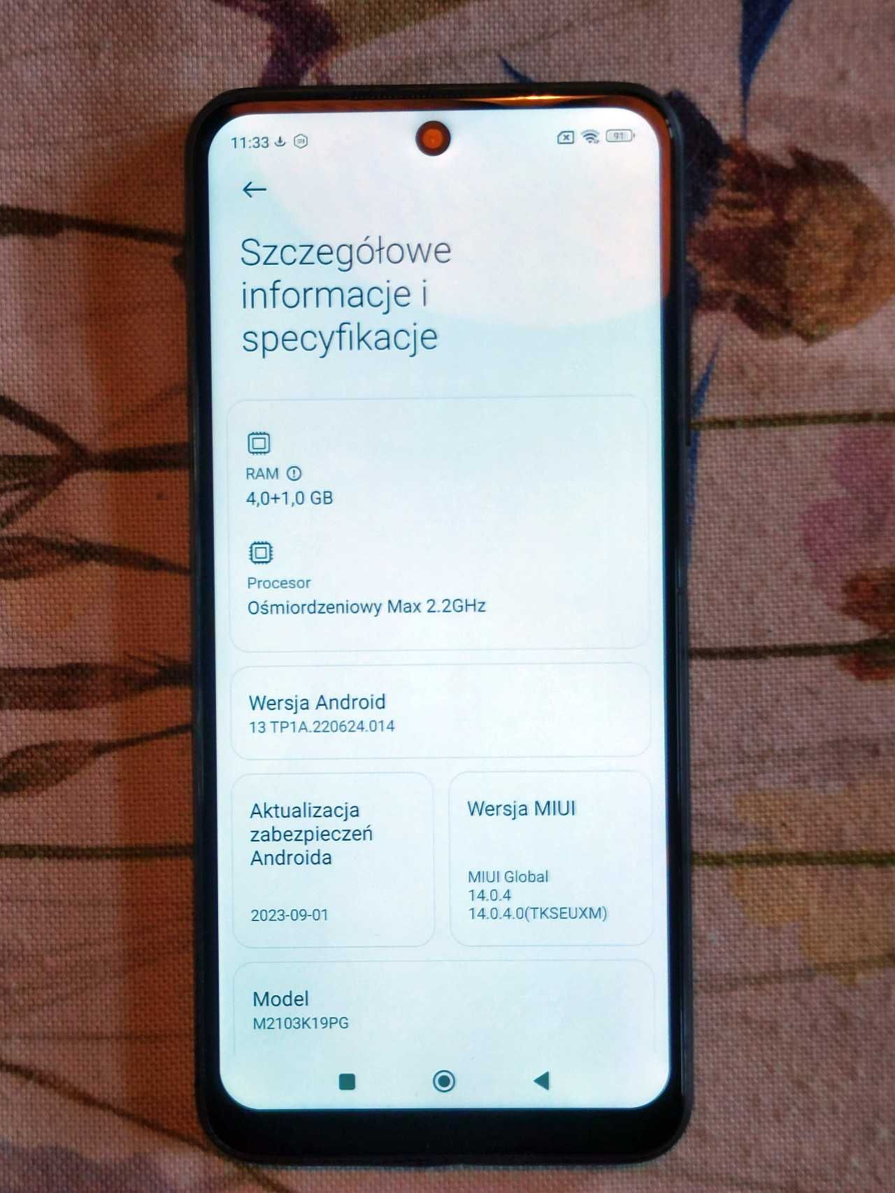 POCO M3 Pro 5G 4/64gb, PL, android 13, dual sim, szary, + etui
