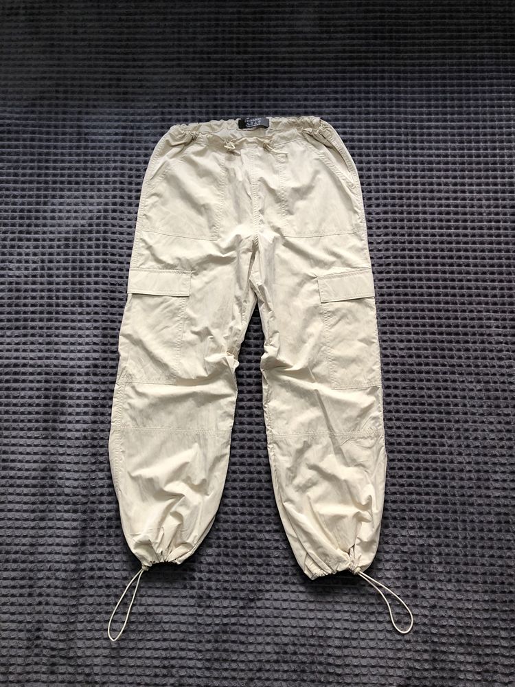 ZARA CARGO PARACHUTE Pants на утяжках женские штаны брюки карго парашю