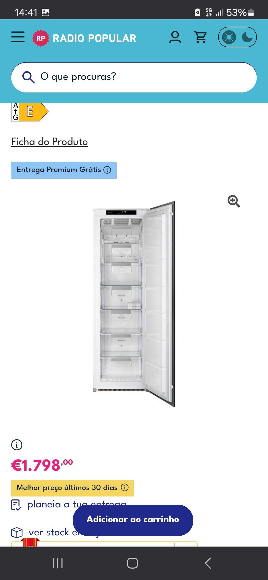 Frigorífico e Arca Smeg Novos