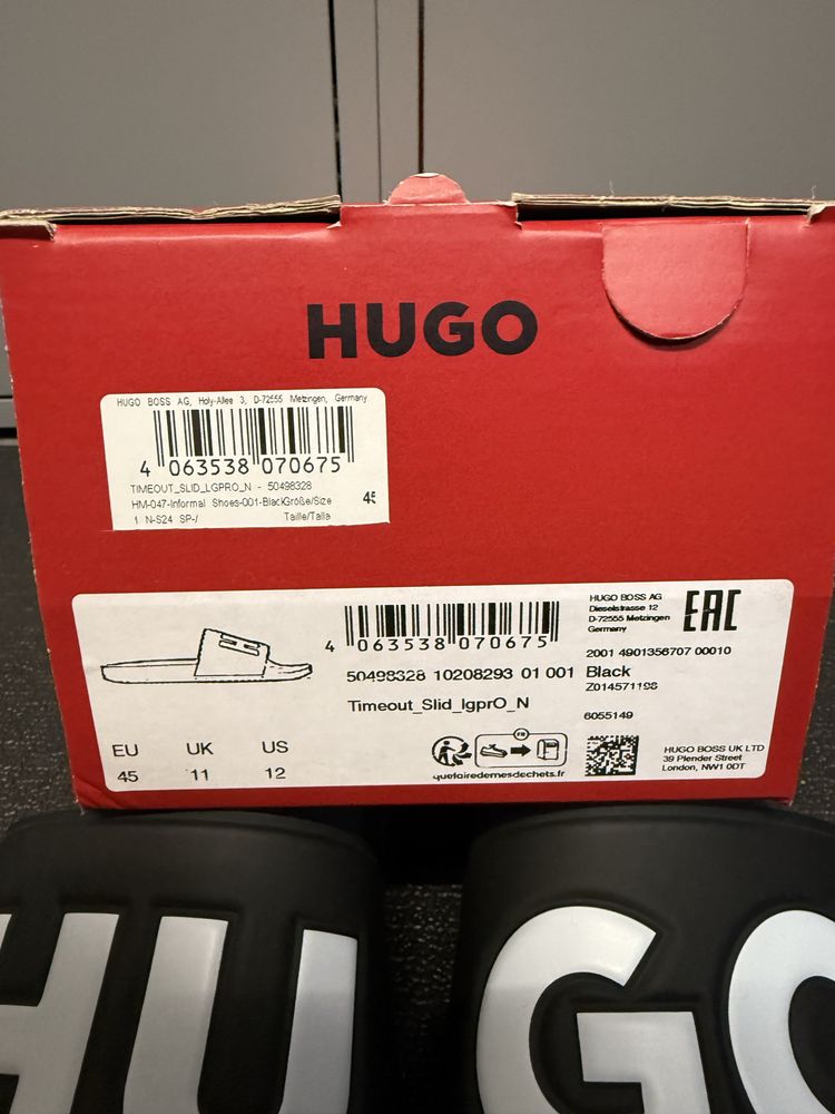 Chinelos Hugo Boss Timeout Slide - n°45 - Originais