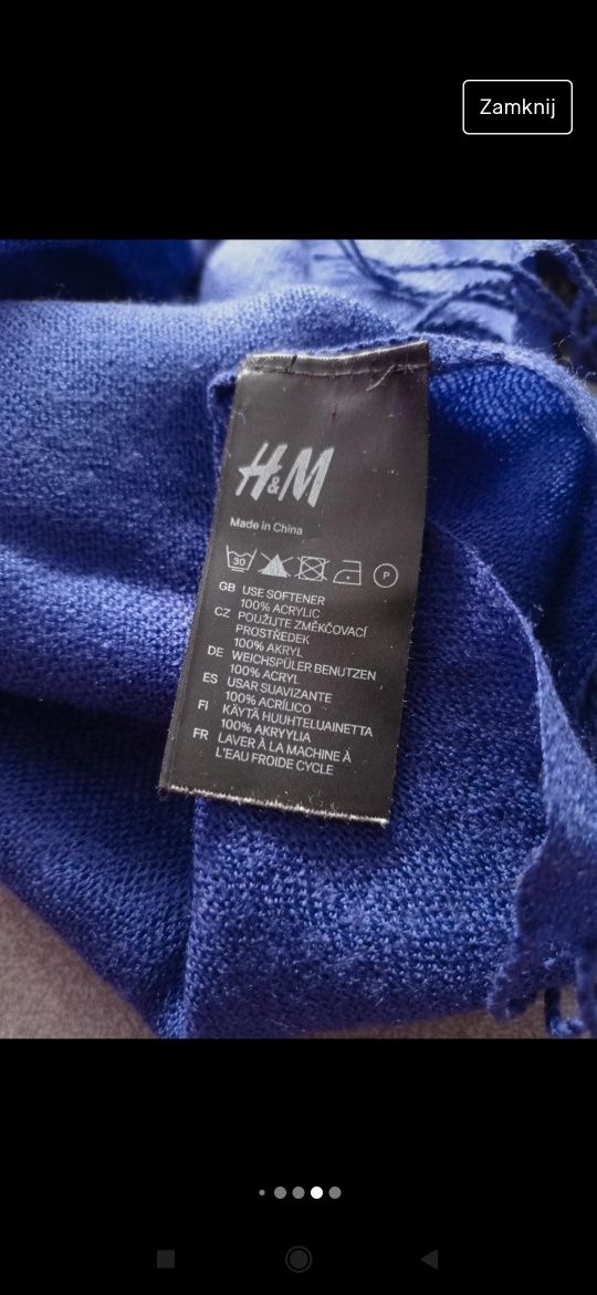 Szal fioletowy H&M