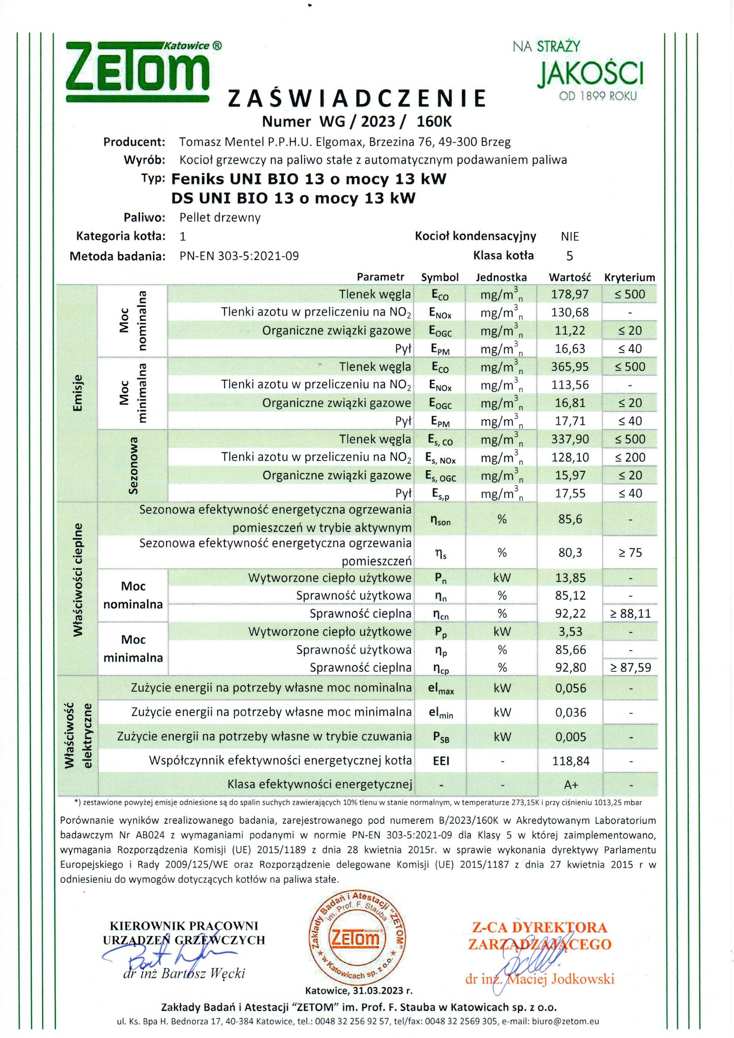 Kocioł piec na Pellet 13kW Feniks Uni Bio do 160m2 Dostawa Gratis