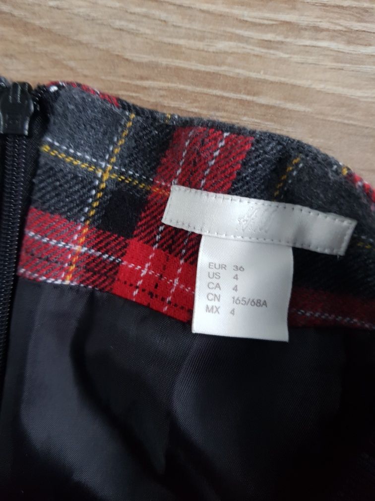Spódnica w kratę h&m r S