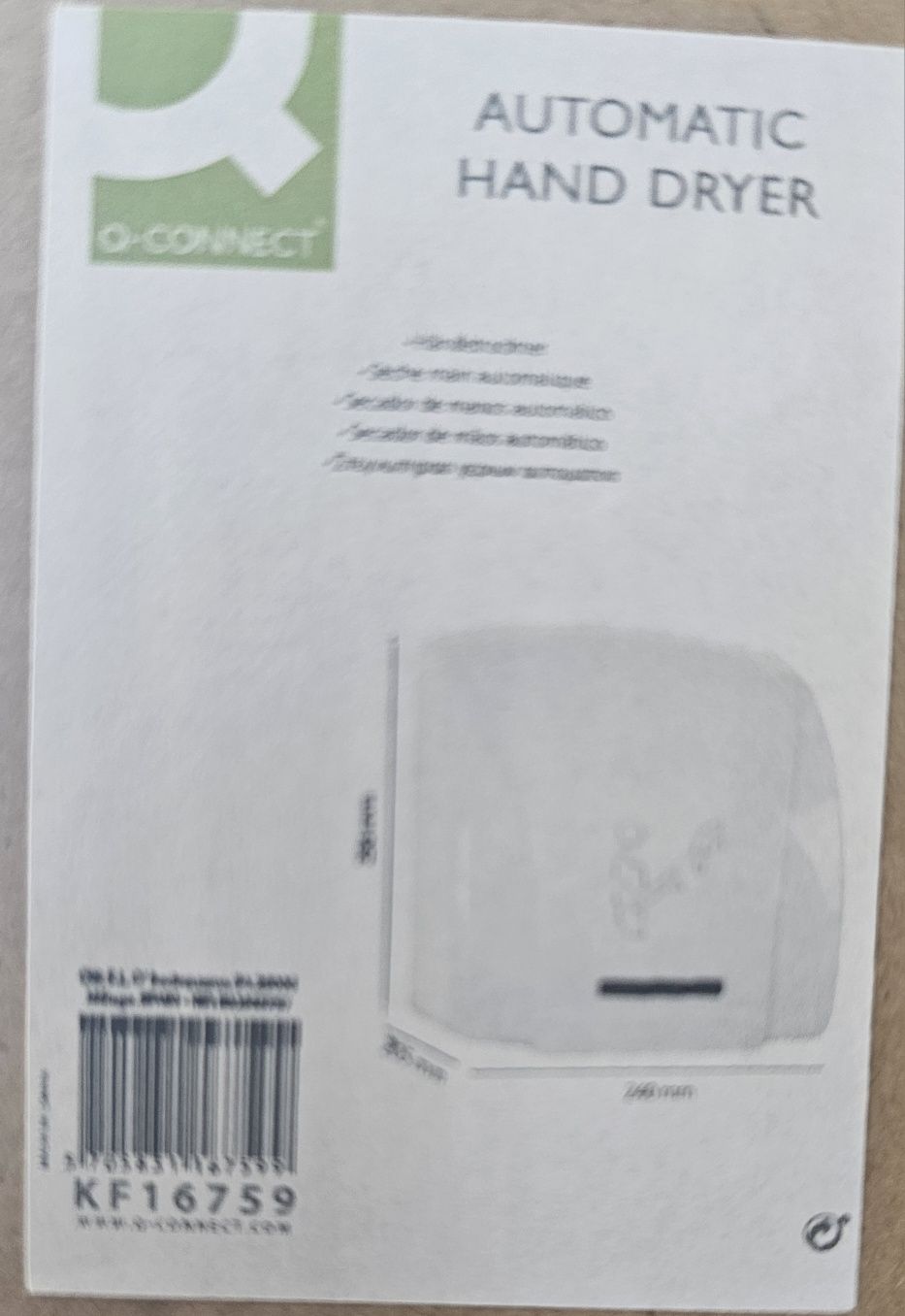 Secador de mãos automático (NOVO)
sensor