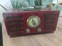 Radio retro drewniane z USB