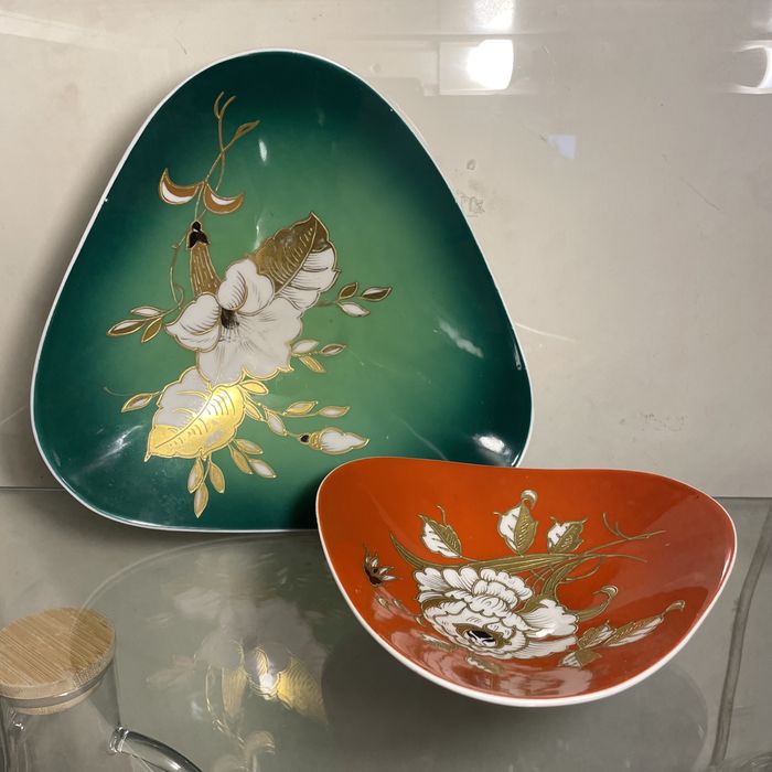 Porcelanowy półmisek wallendorf 1764 goldrelief  miska antyk