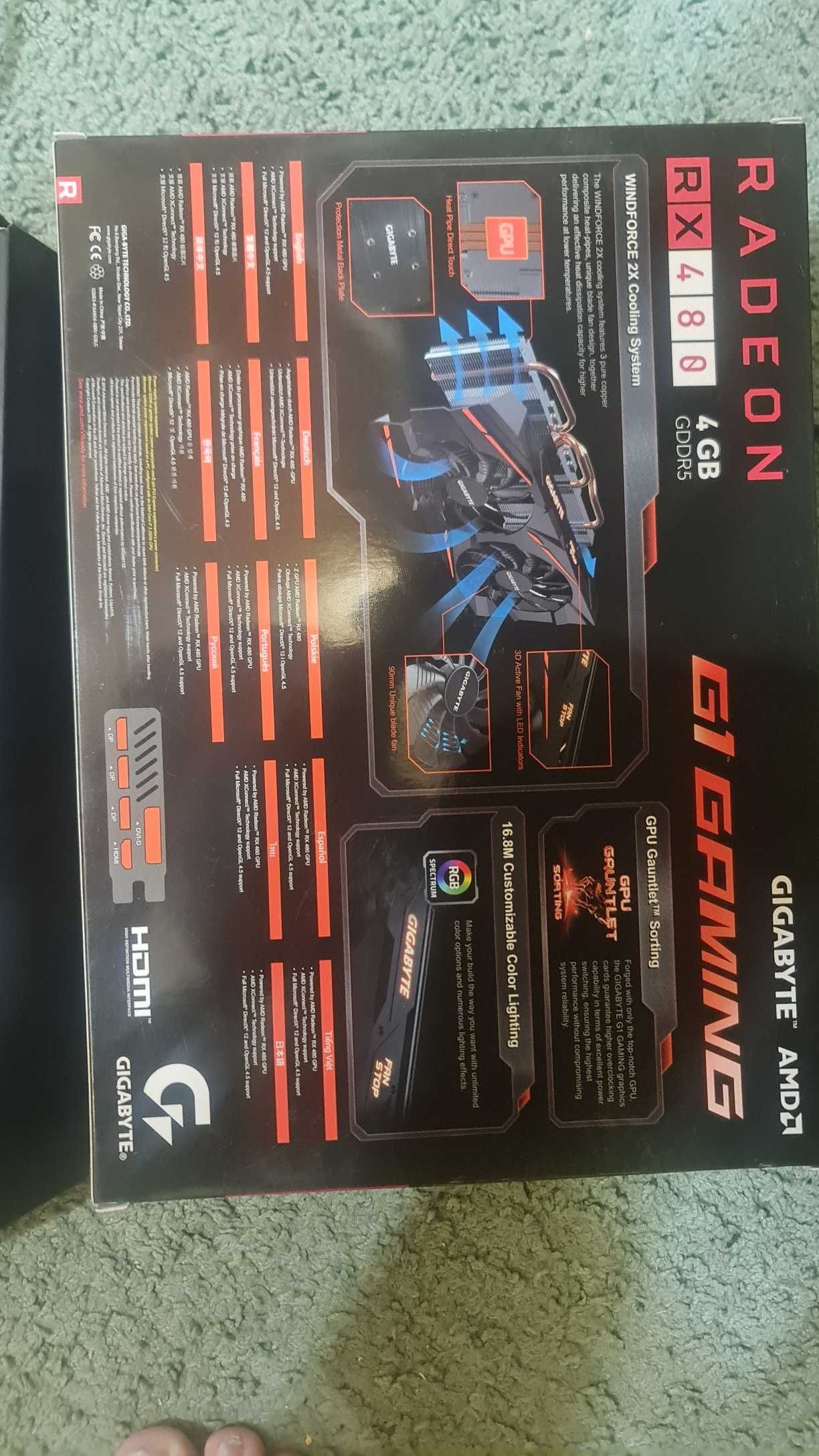 Відеокарта gigabyte amd radeon rx 480 4gb aorus GV-RX480AORUS-4GD