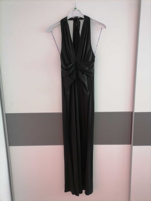 Nowa długa czarna sukienka Goddiva