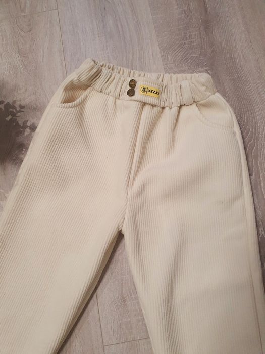 Утеплені вельветові джинси на дівчинку