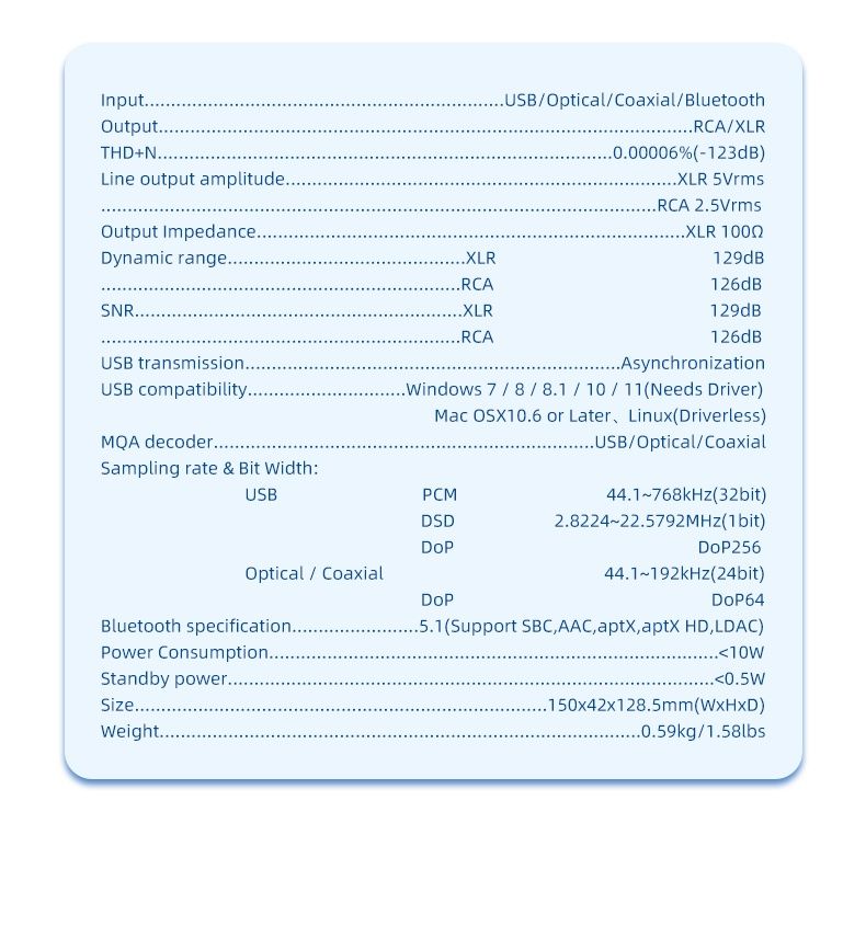 DAC SMSL, ЦАП балансный SMSL D-6S ES9039Q2M, XMOS, DSD512 Native, MQA