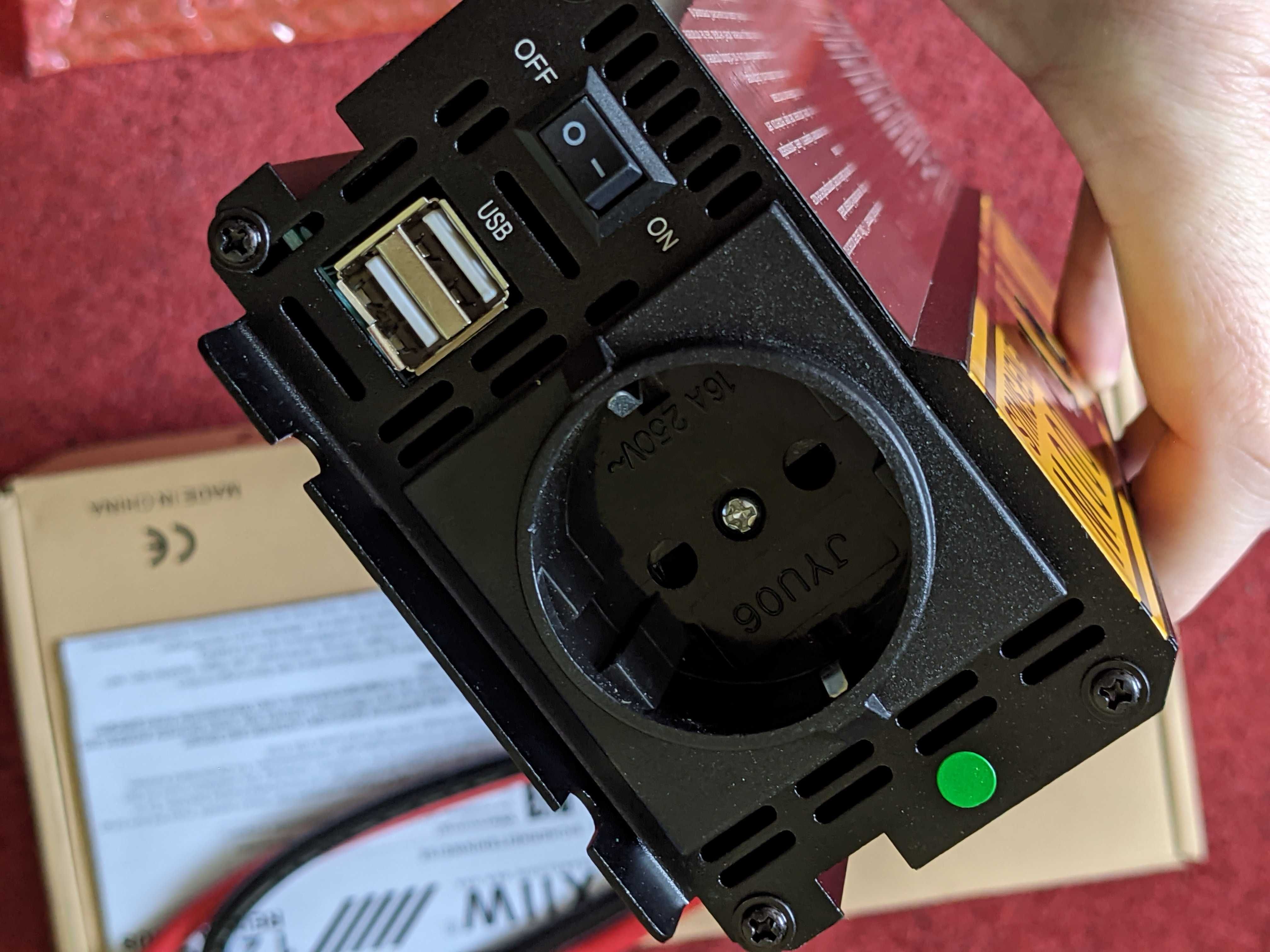 Инвертор Чистый Синус преобразователь 12-220V 1000/2000W для котла