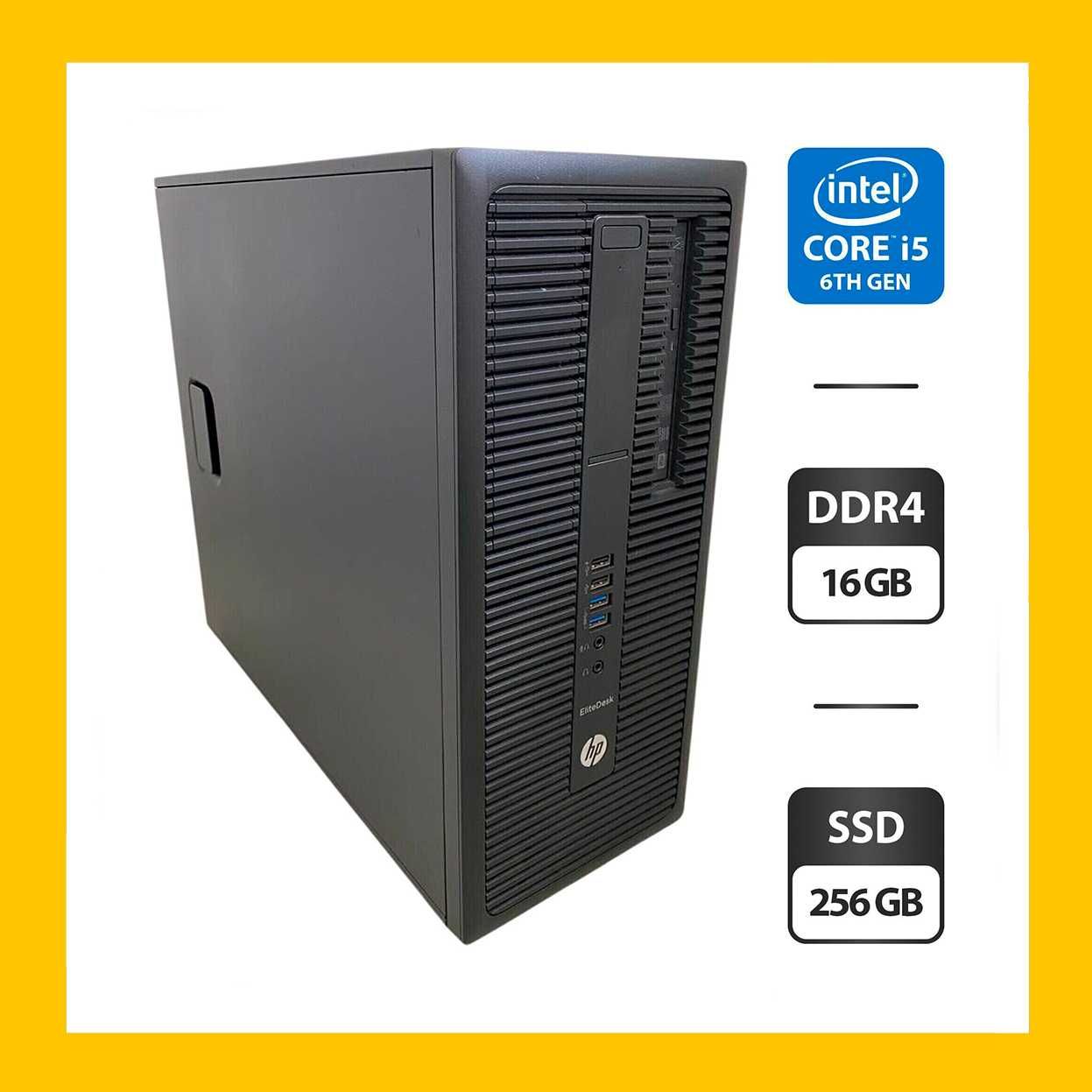 Комп'ютер HP 800 G2/Core i5-6500/16GB DDR4/256GB SSD/HD 530 / DVD-ROM