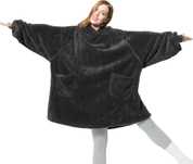 BEDSURE Bluza z kapturem, kocobluza Ciemno szara