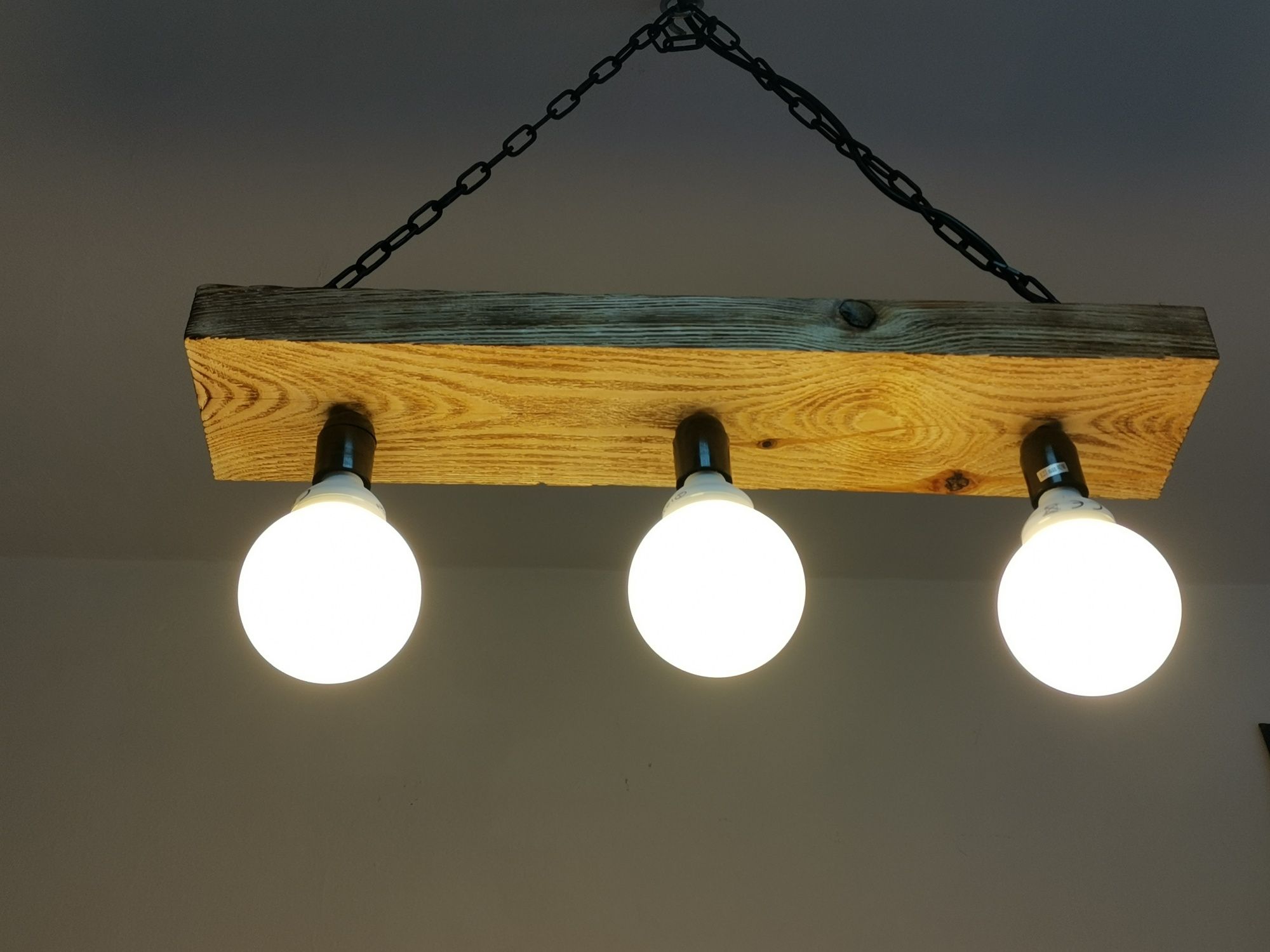 Lampa wisząca Drewniana