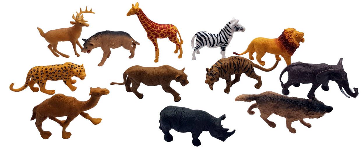 Dzikie Zwierzęta Safari Figurki Wild Duży Zestaw