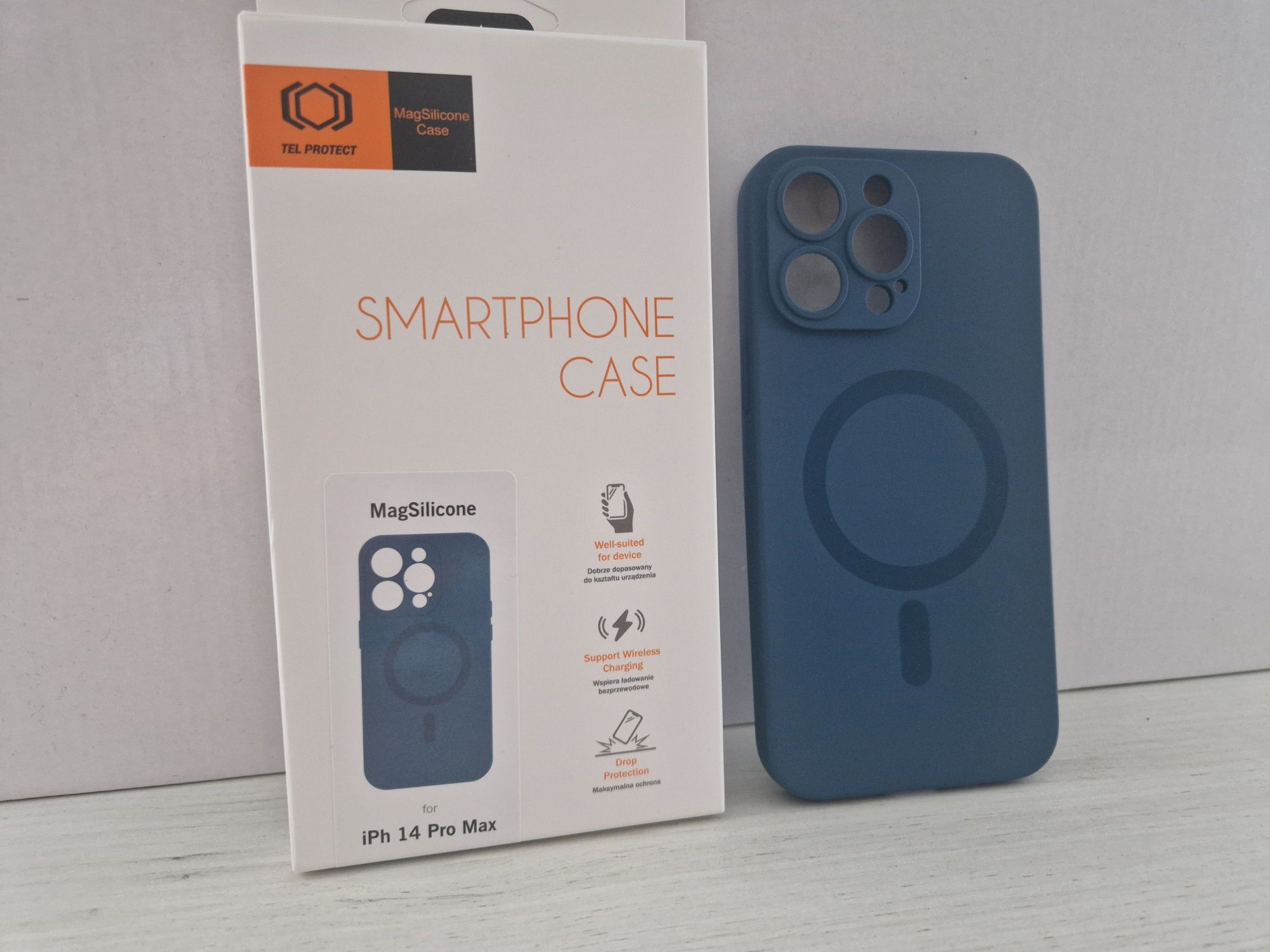 Etui TEL PROTECT MagSilicone Case do Iphone 14 Pro Max Granatowy