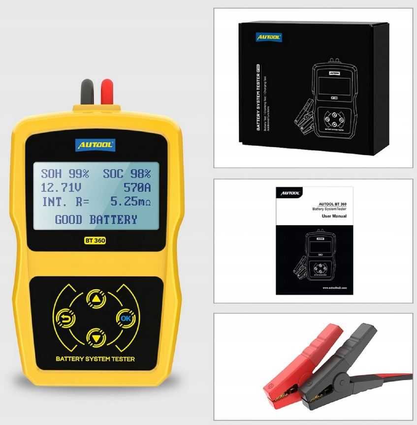 Tester akumulatora AUTOOL BT-360 NOWY polska wersja