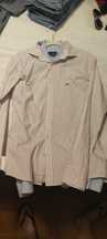 Camisa Sacoor Brothers Slim Fit branca/vermelha (como nova, tamanho S)