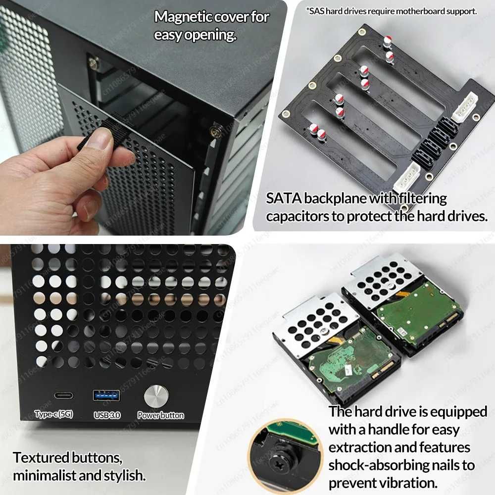 Sagittarius 8-Bay NAS Tower Case with Backplane
