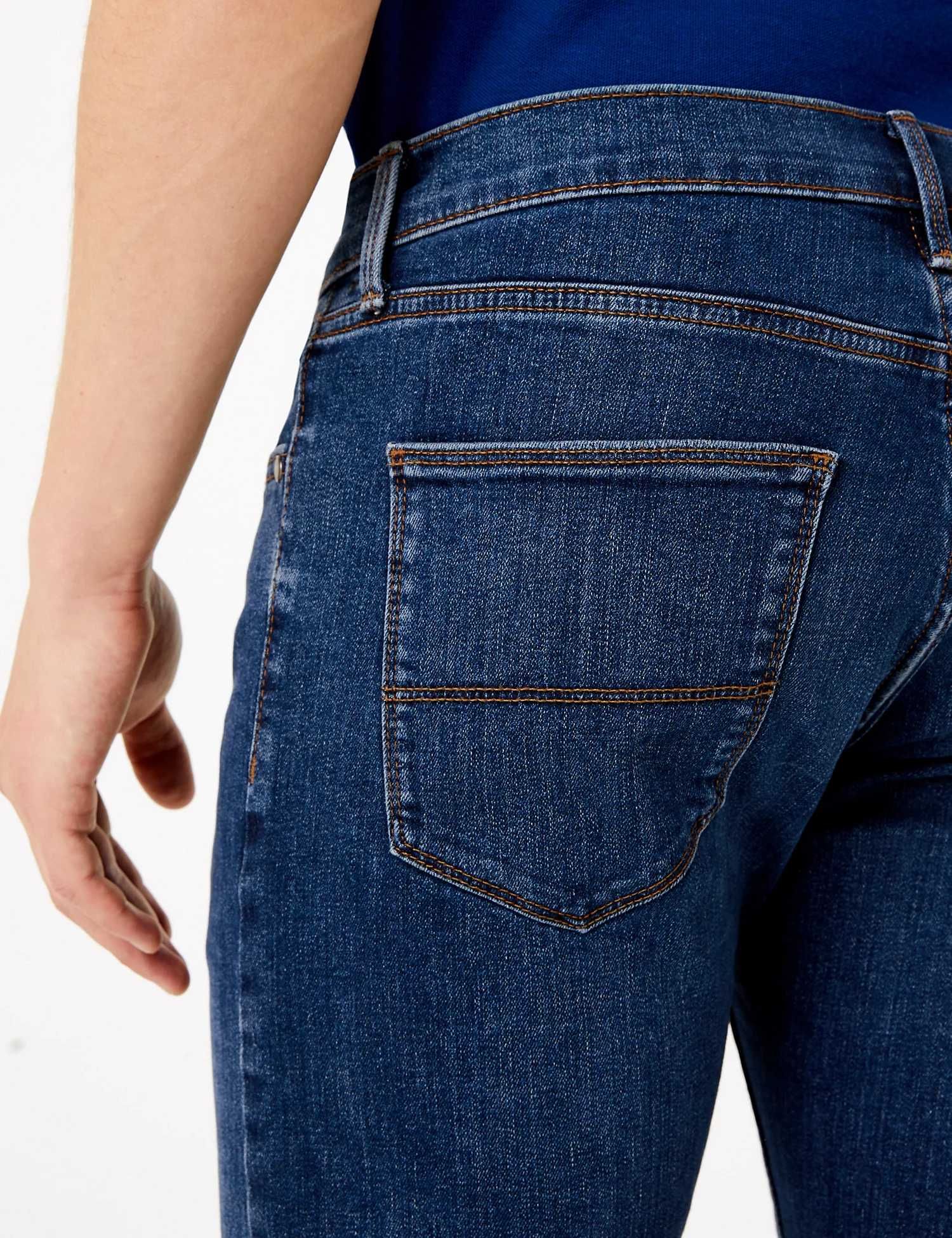M&S Мужские эластичные джинсы слим W36 Marks & Spencer