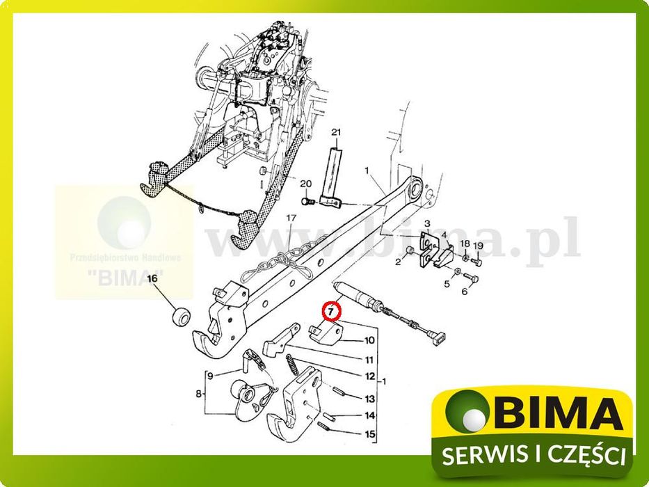 Czujnik ehr sworzeń podnośnika MF Massey Ferguson 6180,6190,8110,8120