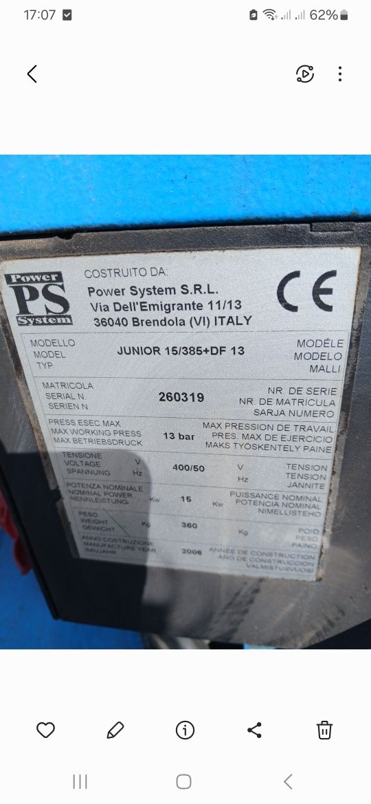 Sprezarka śrubowa 15 kw HAZE z osuszaczem