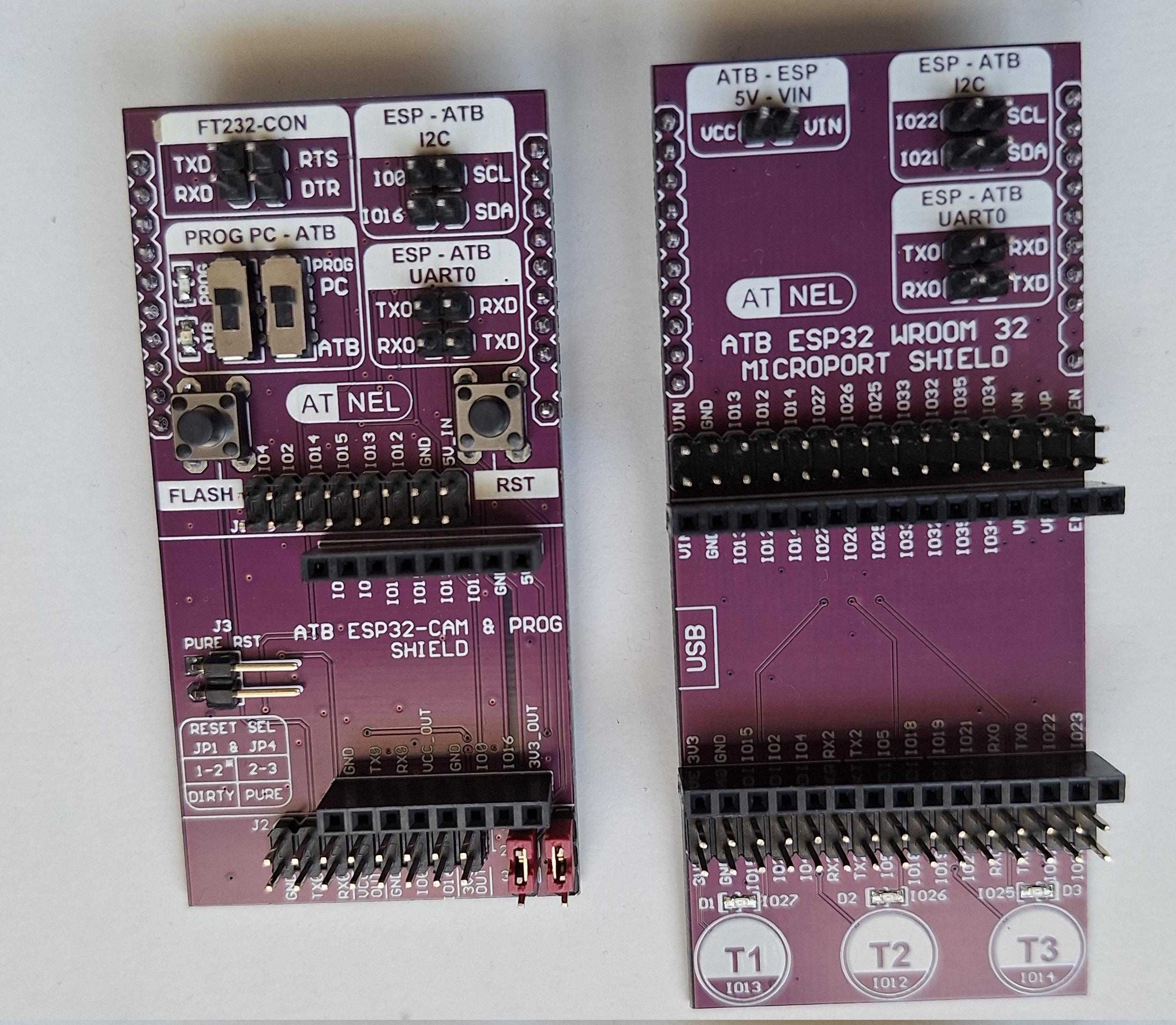 Nowe moduły Atnel ATB CAM shield + ATB ESP32 WROOM shield
