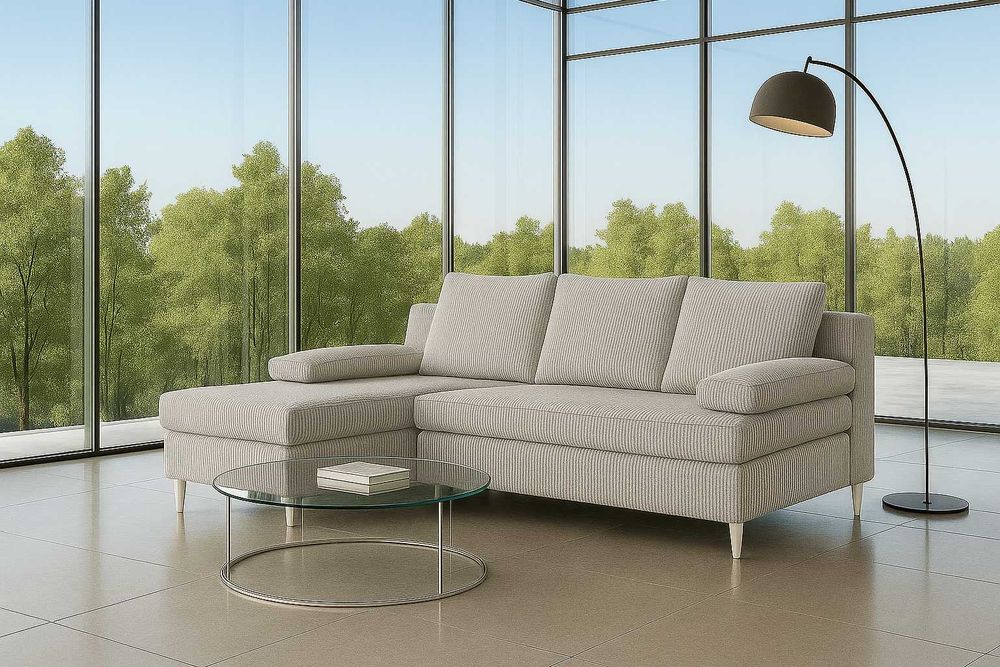 Narożnik Do Salonu BOSS Kanapa Sofa Rozkładana 2 Pojemniki Na Pościel