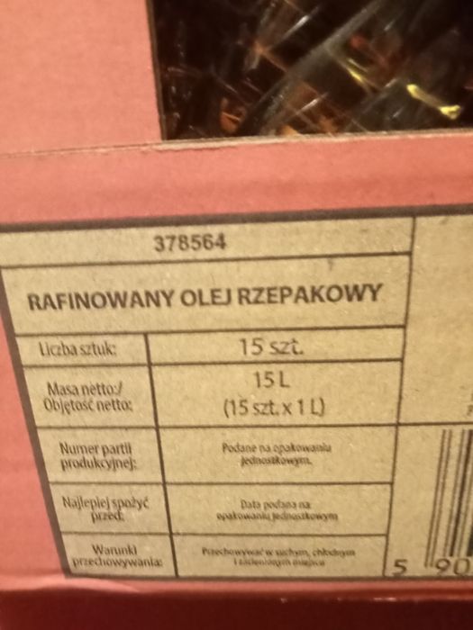 Olej rzepakowy wyborny 1l data ważn.06.2026