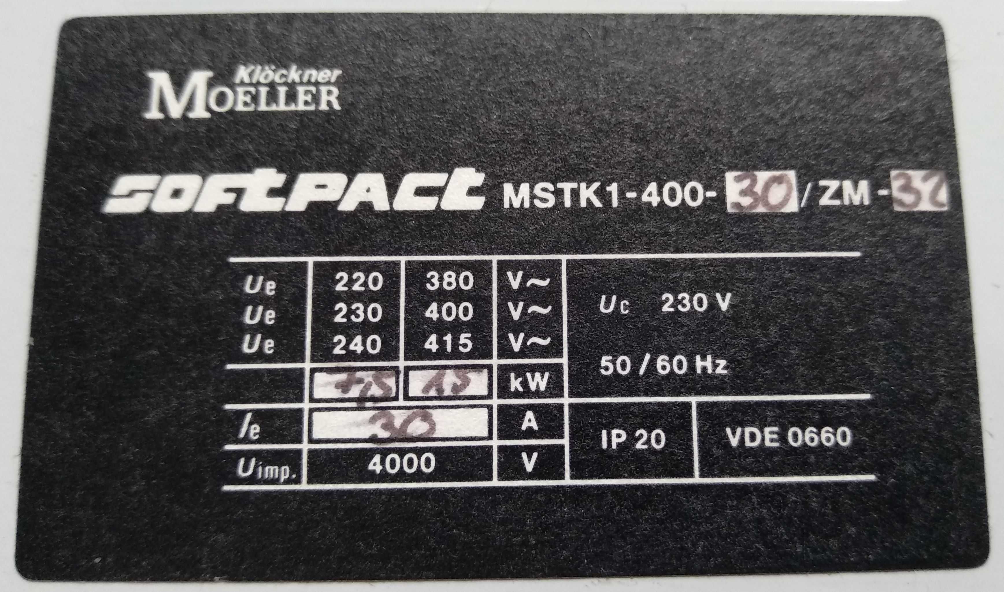 Klöckner Moeller MSTK1-400-32 / ZM-32 Softpact softstarter