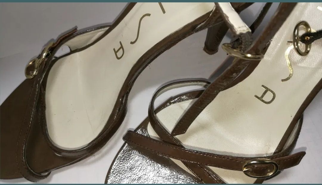 Skórzane brązowe sandałki UNISA rozmiar 37