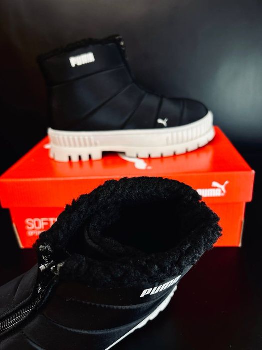 Очень теплые женские дутики Puma/ дутики на платформе пума