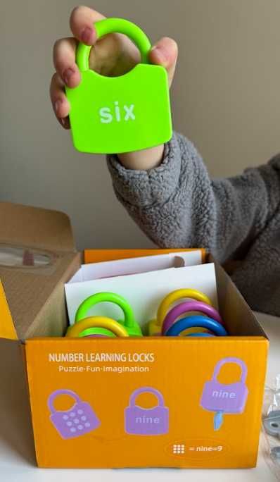 Numder Learning locks, дитяча гра замки з ключиками