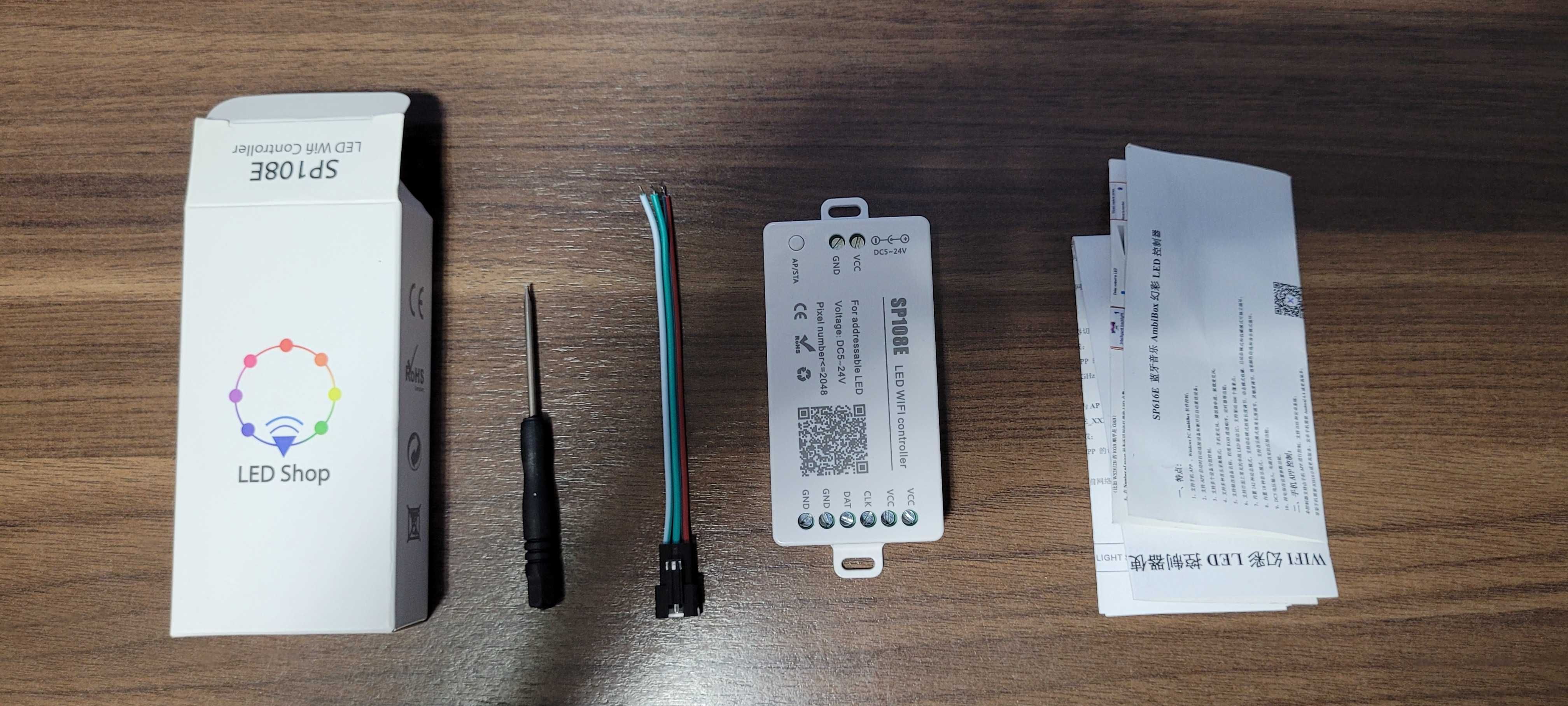SP108E kontroler WiFi do adresowanych taśm LED WS2812B, WS2811