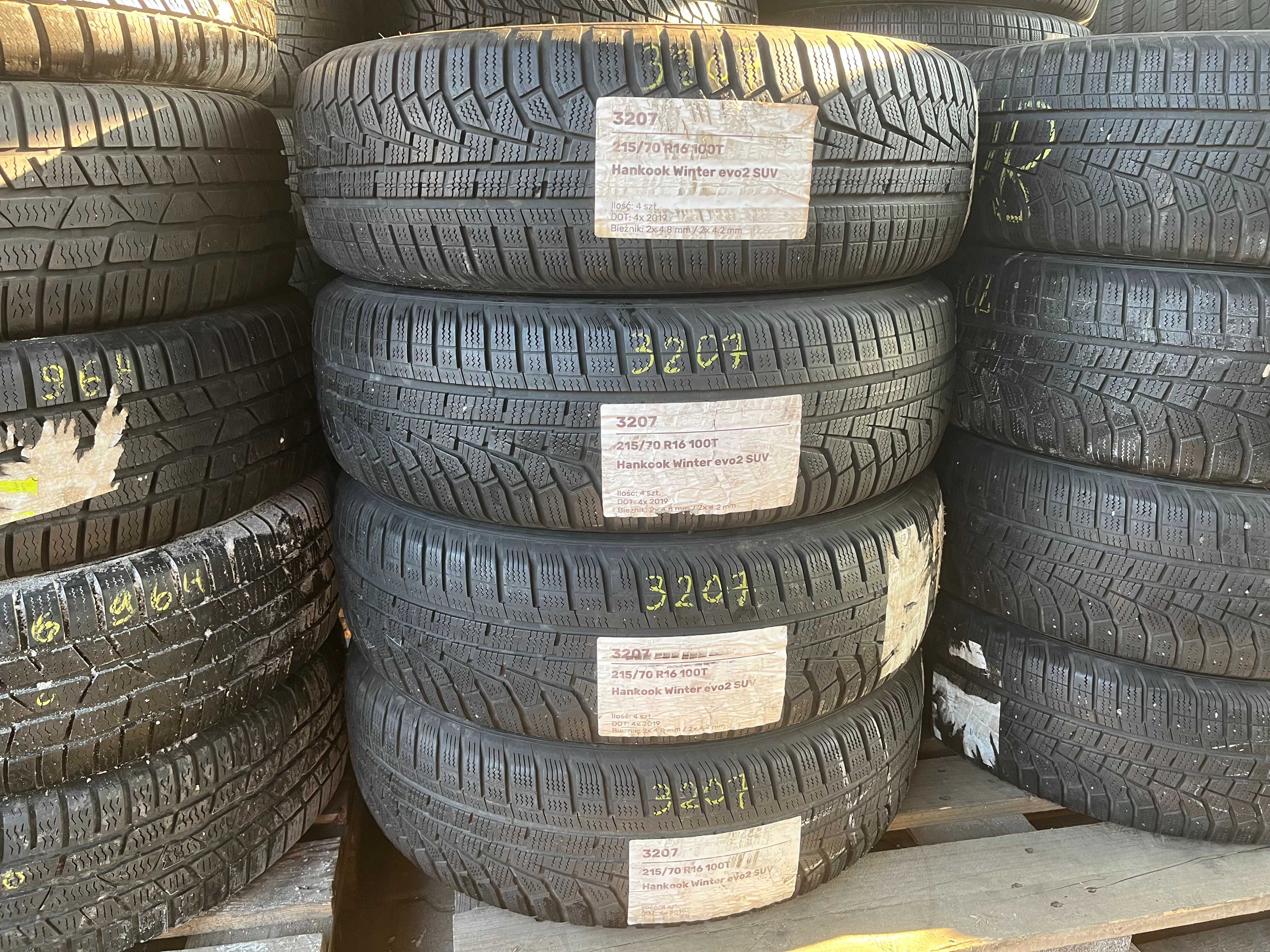 Opony zimowe 4szt 215/70 R16 100T Hankook Evo2 SUV WYSYŁKA MONTAŻ#3207