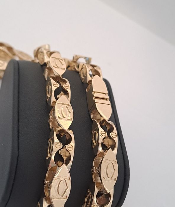 Łańcuszek splot CARTIER 585 Nowy 64 cm 96 g