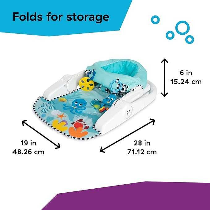 Baby Einstein, Assento para o chão 2 em 1 Sea of Support, com bandeja