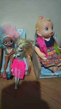 Деревянное кресло для куклы кукольная мебель