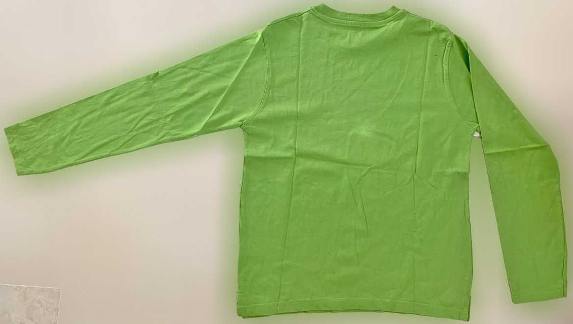 T-Shirt de Criança Unissexo, Verde Claro Seco, Nova