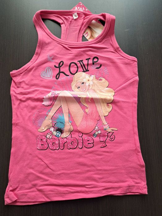 T-shirt Bluzeczka Bluzka na ramiączkach Barbie rozm. 128 cm