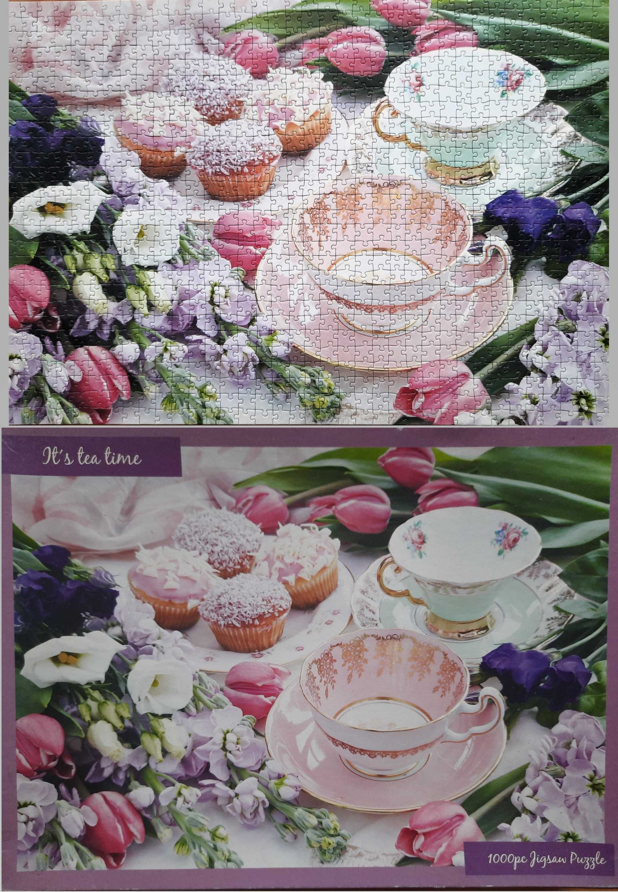 Puzzle 1000 Filiżanki Słodycze Porcelana