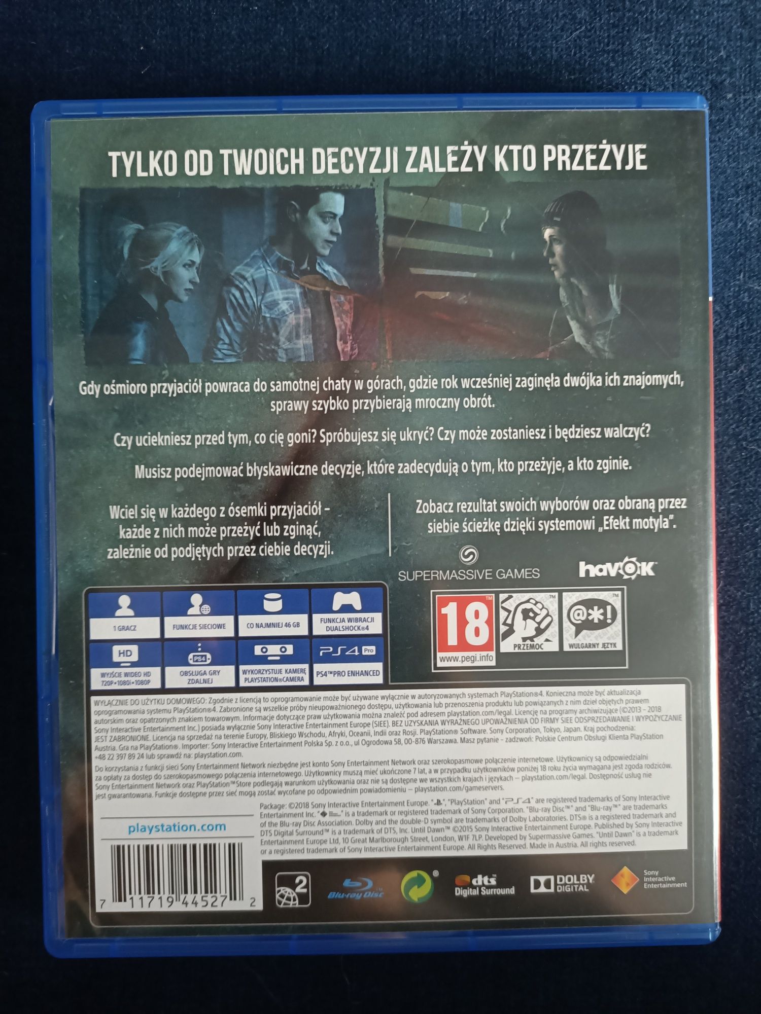 Until Dawn gra na PS4